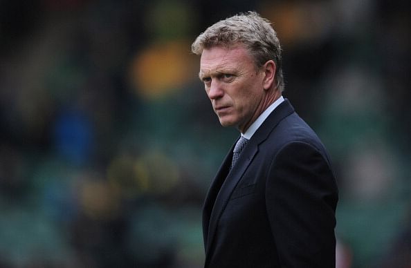 NORWICH, ENGLAND - FEBRUARY 23: David Moyes of Everton looks on during the Barclays Premier League match between Norwich City and Everton